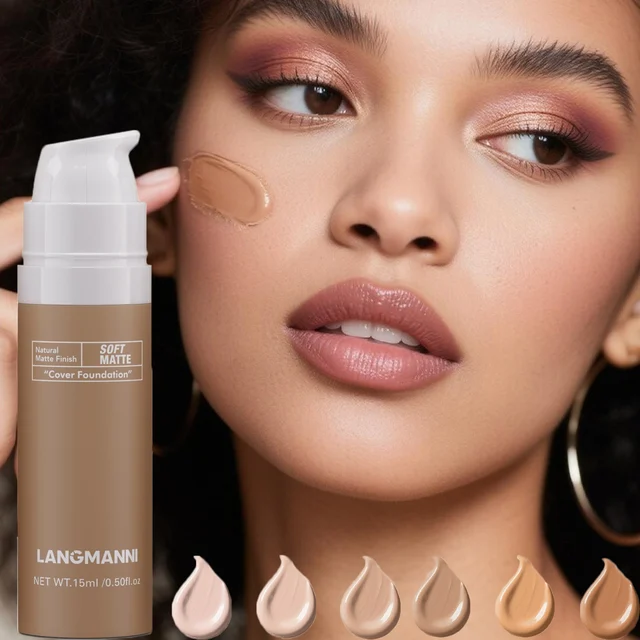 6 Colors Liquid Foundation Effective Concealer Waterproof Sweat-resistant Brighten Makeup Porfession Face Base Cosmetics Gift