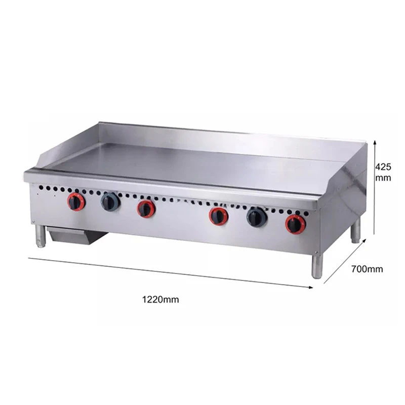 

Hot Sale Hotel Restaurant Stainless Steel Gas Griddle/ Commercial Kitchen Table Top Flat Plate Griddle Grill