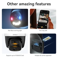 Caméra extérieure IMOU Cruiser Dual 4G 6MP, vision nocturne couleur, sécurité domestique, détection de véhicules par IA, surveillance PT 2