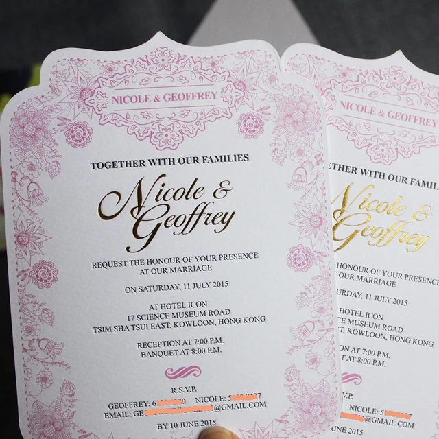 Black and Gold Wedding Invitation Fall Wedding Invites -  Hong Kong