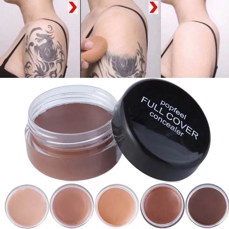 Concealer Foundation Cream Makeup Base for Full Coverage Freckles Acne Spots Dark Circles