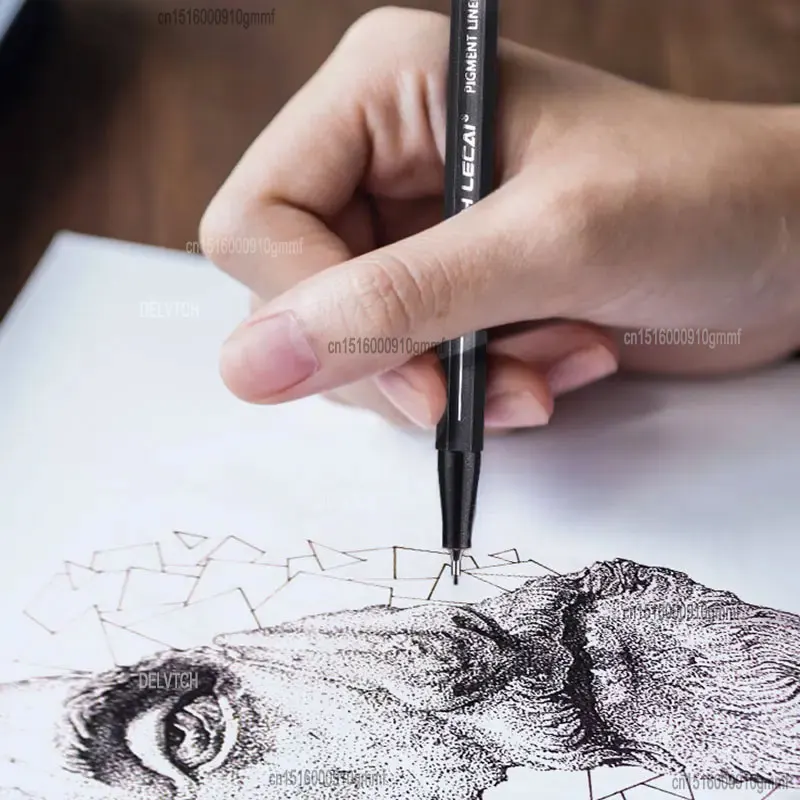 Oumefar Fineliner Pen Set - 9 Tip Sizes (0.05mm To Brush), Black Ink, For Drawing, Manga & Sketching - View #4