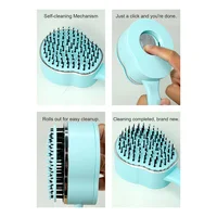 Self Cleaning Hair Brush Head Massage Retractable Bristle Hairbrush One-Button Operation Scalp Massaging Comb Styling Hair Tools 2