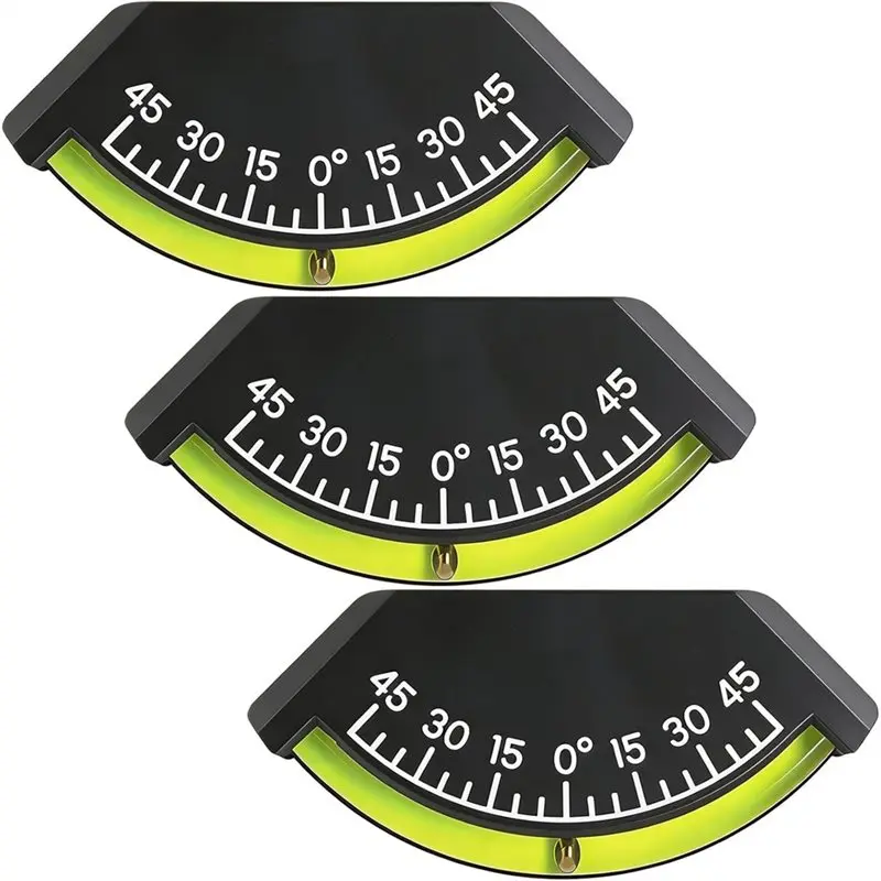 ABBO-버블 레벨 게이지 3개 세트 고시인성 볼형 내충격 플렉스 튜브 경사계..