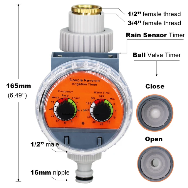 Type A Rain Work Zero Pressure Sensor Ball Valve Timer Automatic/Mechanical Watering Controller Tap Timing Irrigation Equipment 2