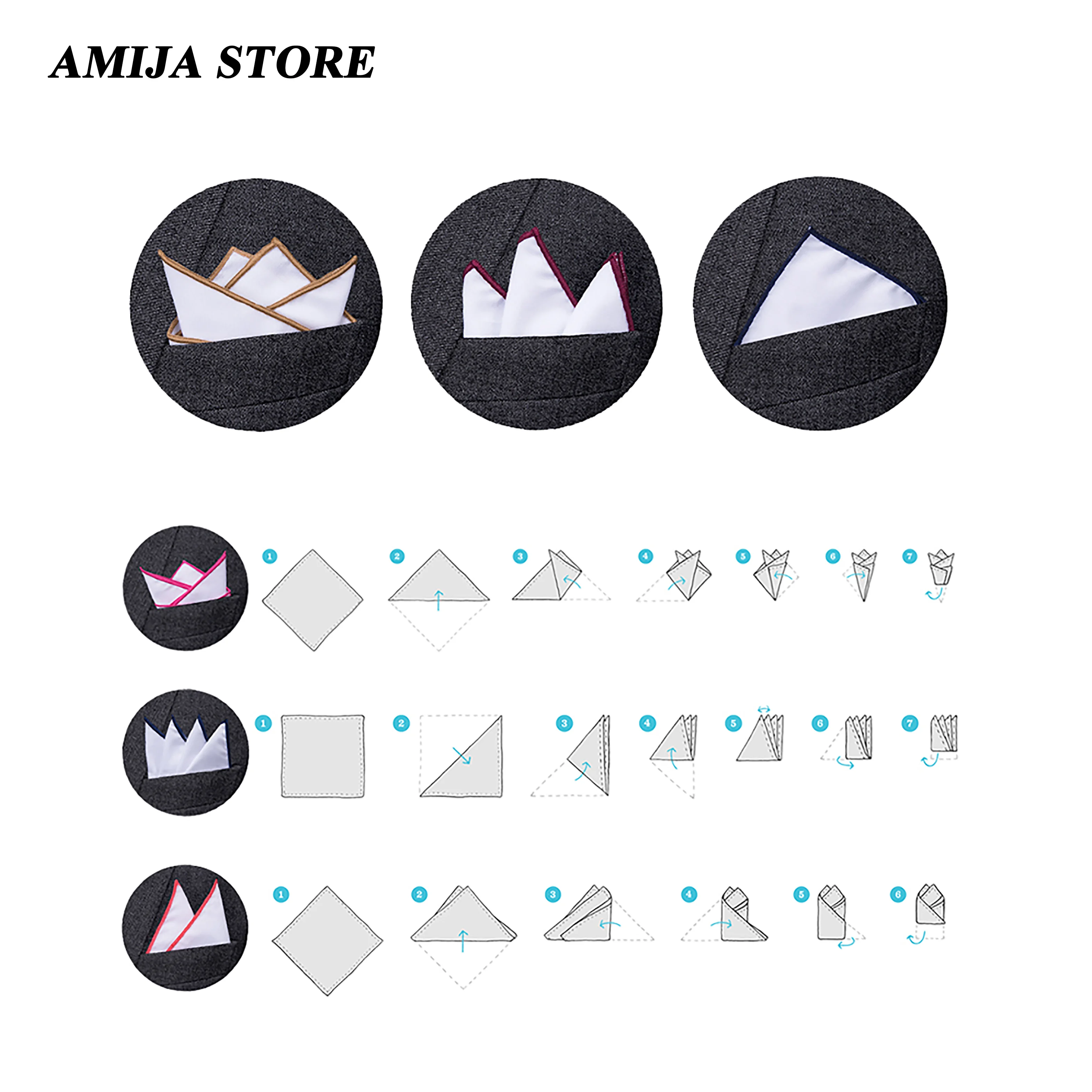 Fashion Pocket Square Holder Handkerchief Keeper Organizer Man Prefolded Handkerchiefs Men Gentlemen Suit Wearing Accessory pocket square,mini handkerchief