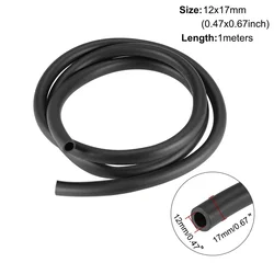 Durable Black Nitrile Rubber Fuel Hose - 3 meters (12x17mm)