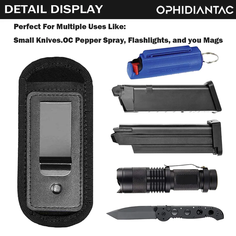 OPHIDIANTAC 9 mm verdecktes Magazinholster IWB Magazin Holste Universal r, im Inneren des Bund-Magazintasche – Detail 4