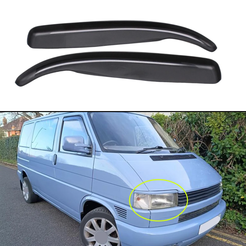 2 Stück Auto-Frontscheinwerfer-Augenbrauen, Scheinwerfer-Lichtabdeckungen für Transporter T4 zum Ersetzen beschädigter Teile.