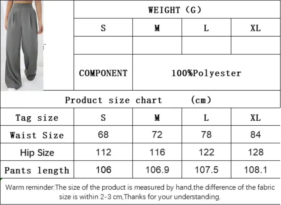 2024 New Women's Elastic Waist Pocket Straight Leg Wide Leg Pants Loose Casual Style Long Pants Korean  Streetwear Women YSQ29