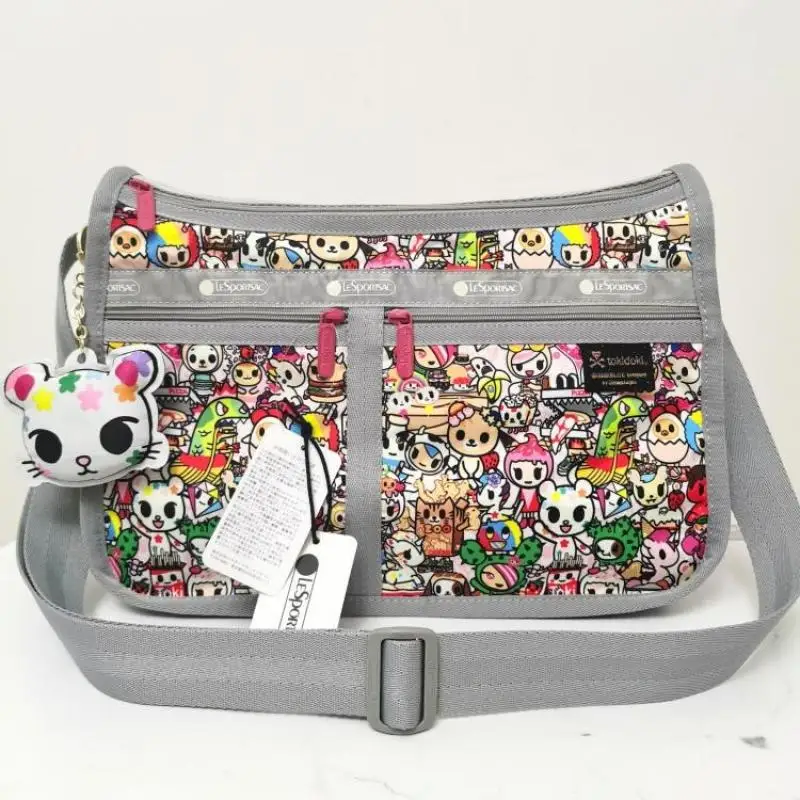

Новая женская сумка Lesportsac с милым мультяшным аниме, женская сумка, практичная многослойная Сумка через плечо, Диагональная Сумка, игрушки для девочек