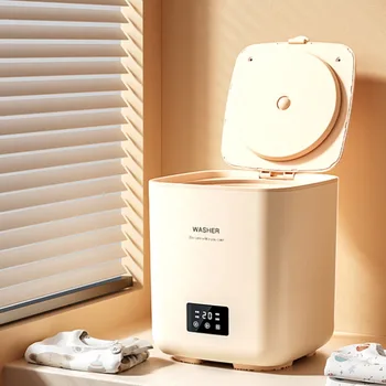 Automatic Mini Washing Machine, 7L Capacity, Compact Sock and Underwear Cleaner, Automatic Water Filling, Convenient Washing 1