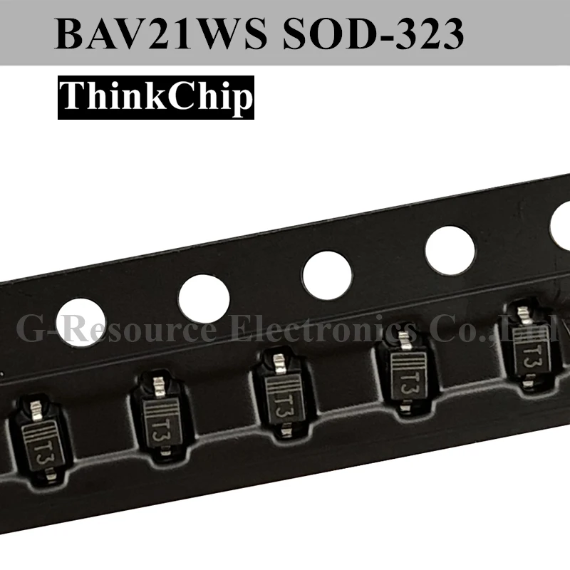 (100 Pz) Bav21Ws Sod-323 0805 Smd Switch Diodo Bav21 (Marcatura T3)