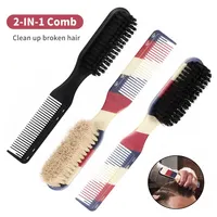 New Style Barber Neck Duster Brush Double-Sided Striped Salon Styling Tools For Hair Removal Facial Beard Clean Shaving Brushes 1