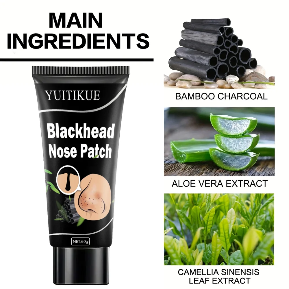 YUITIKUE Bamboo Charcoal Exfoliating Mask, Deep Cleansing & Exfoliating Pores - Moisturizing Skincare - All Light Beige Types