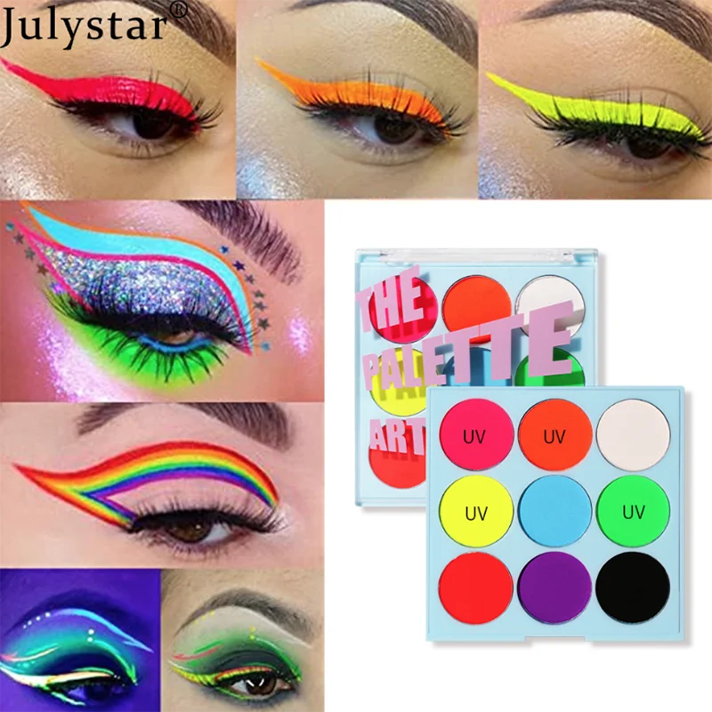 

Eyeshadow Palette Split Cake Face Glow UV Paint Colors For Kids Yüz Boyası Pintura Cara Niños Neon Fluorescente Maquillaje Clown