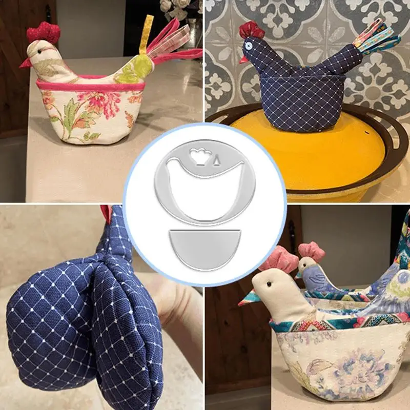 Oven Mitts And Pot Holders Heat Resistant Sewing Ruler Potholders Chicken  Shaped Cooking Mittens Pot Holders For Kitchen - AliExpress