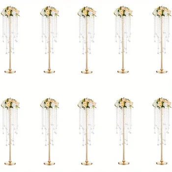 Gold Metal Vases (Set of 2) 1