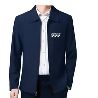 New Casual Loose Man Jackets Coat Flip Collar Zipper Aviation Boeing 777 Pilots Jackets for Men Top 2