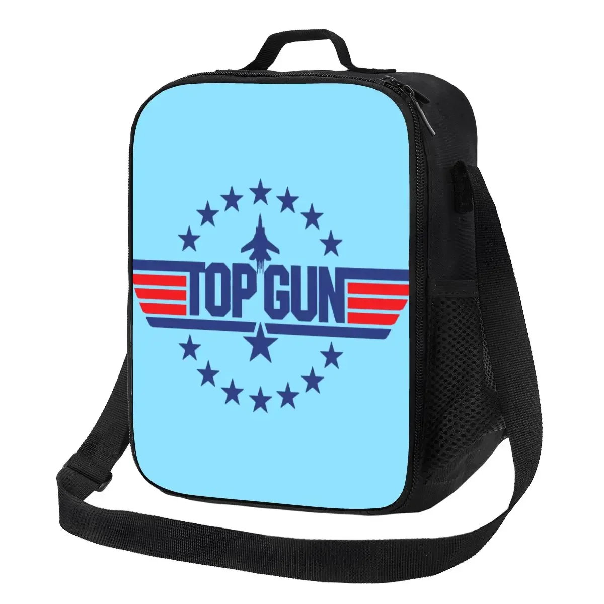 

Tom Cruise Maverick Film Top Gun Insulated Lunch Bag for Women Cooler Thermal Lunch Tote Office Picnic Travel
