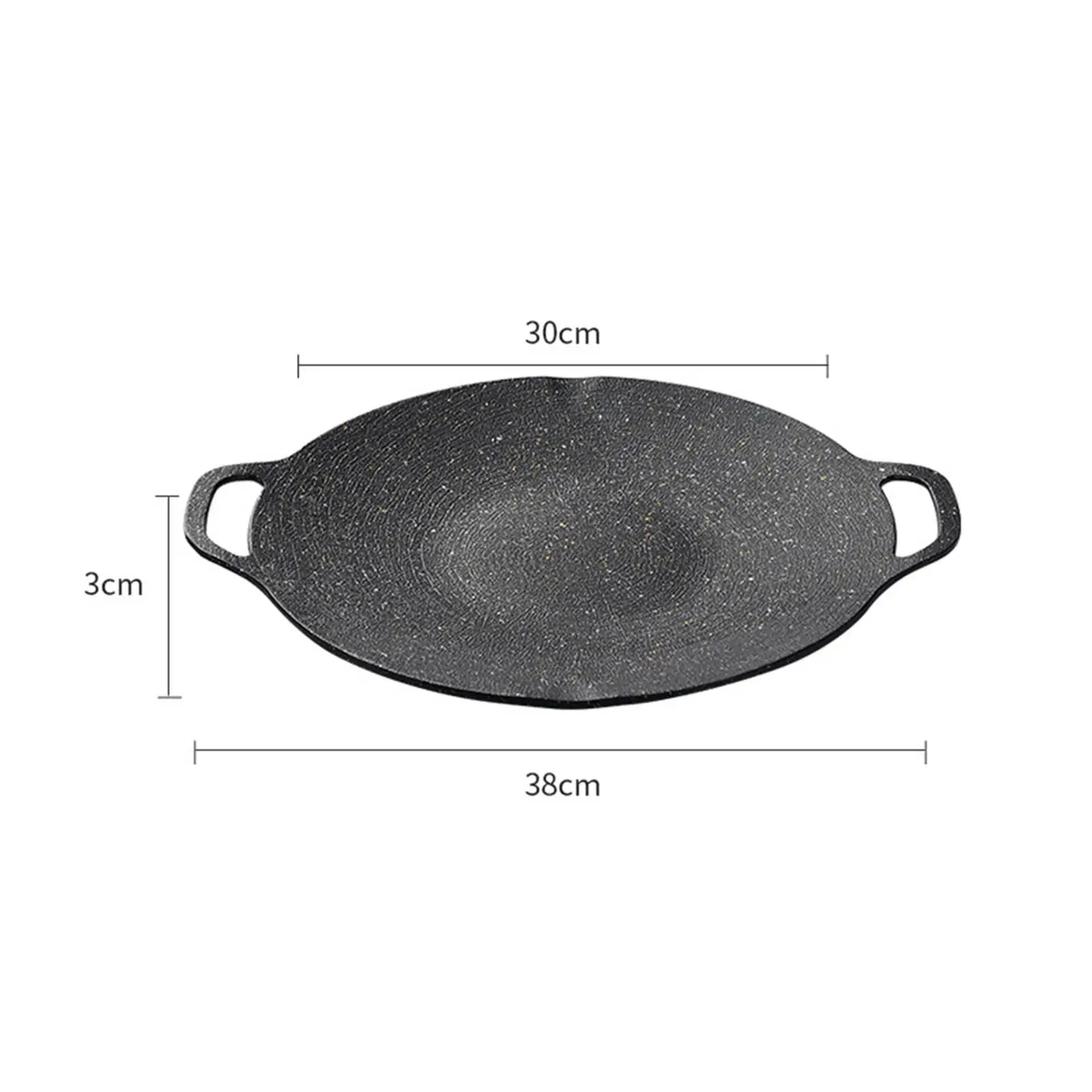 Korean Bbq Pan for Camping and Outdoor Cookware with Handles Griddle Pan