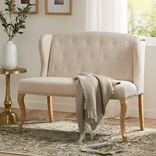 

Стеганая ткань с пуговицами Wingback, натуральная простая