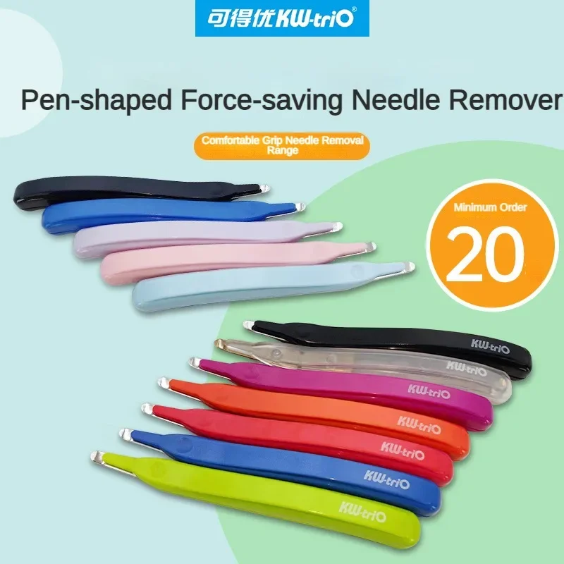 Staple Remover KW-TRIO Portable Magnetic Staple Remover Push Style Less Effort Staples Removal Tool for Home Office School Supplies Stationery