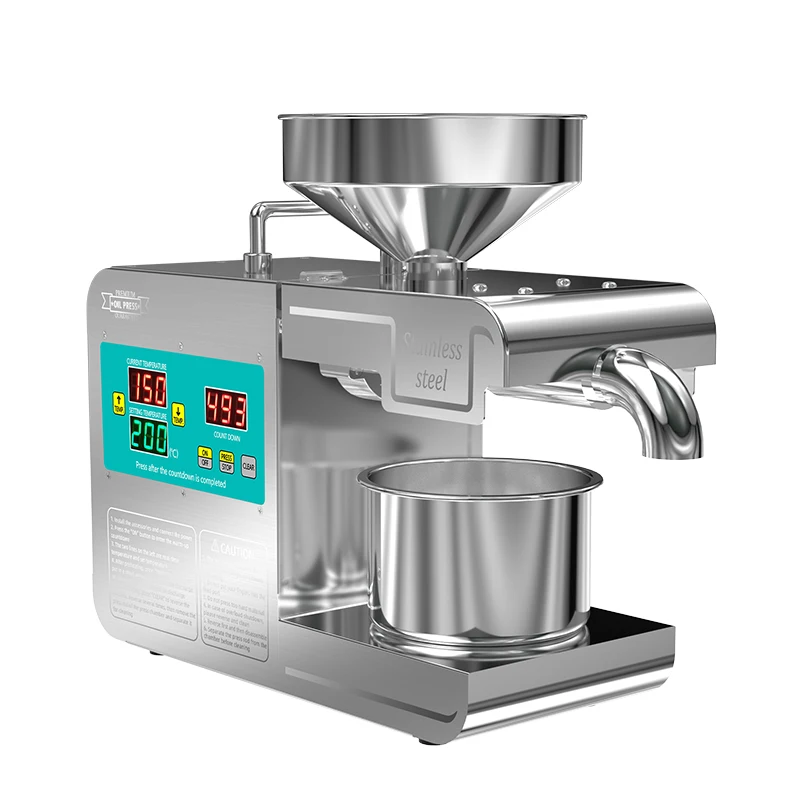 SUNZ  Stainless steel  Household   Commercial Oil Press machine ,  Cold press  Linseed oil extrator  presser 4