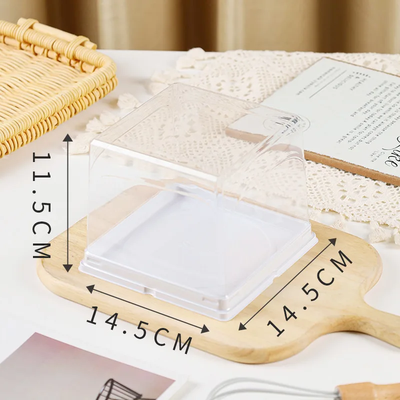 PINGEUI Confezione da 200 scatole in plastica trasparente per cupcake, contenitori singoli per cupcake, contenitori singoli per muffin, porzioni per torte, insalata, formaggio