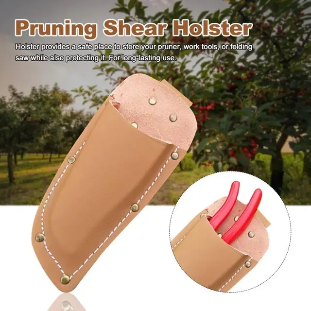 Professional Garden Trimming Bag Garden Scissors Protective Case Advanced PU Leather Protective Case in 2 Colors
