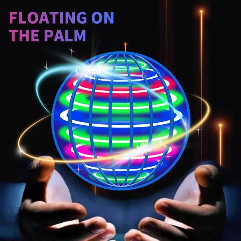 Spinning Flying Ball Toy Black Technology Magic LED Light Stress-relieving Children's Christmas Gift