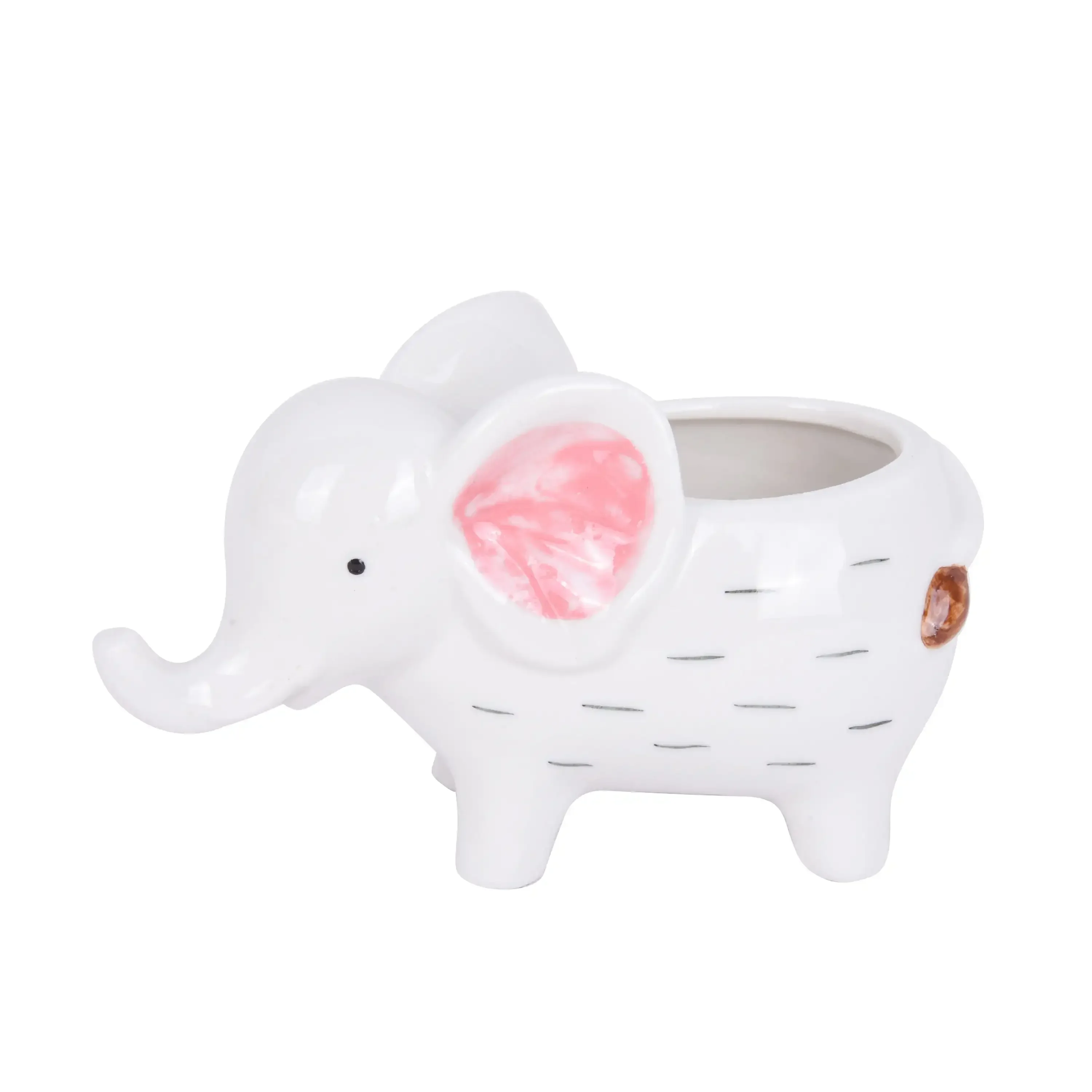 

Ceramic Animal Planters, White, Set of 4 Flower Pot g