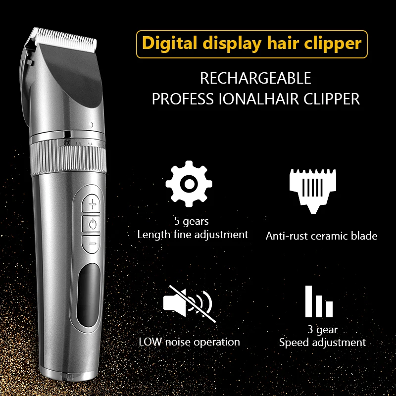 Tondeuse professionnelle pour hommes, rasoir électrique Rechargeable,  Machine pour couper les cheveux et la barbe, charge rapide - AliExpress