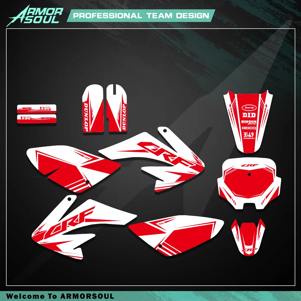 

Armorso новые наклейки для Honda CRF70 CRF 70 2004 -2007 2008 2009 2010 наклейки на тему графики мотоцикла на заказ