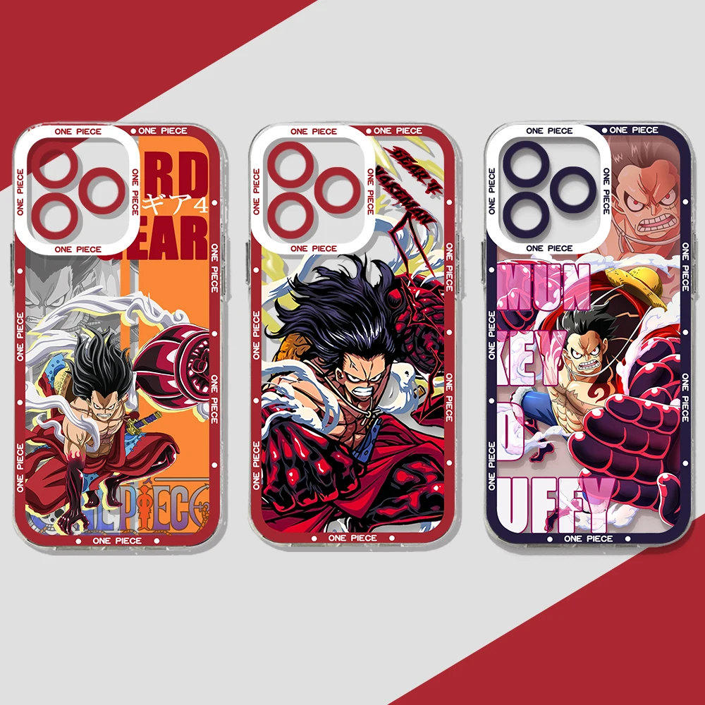

O-One Piece Gear 4 5 Luffys Phone Case For Samsung A71 A53 A50 A52 A52S A72 A71 A22 A20S A20 A30 A11 4G 5G Transparent Cover