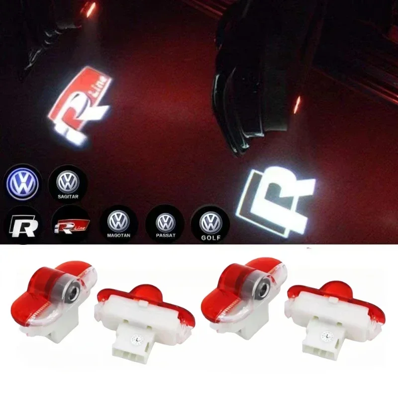 2X LED Auto-Türlogo-Projektorleuchte für VW Beetle Golf 4 GTI GTD GTE Rline R Jetta MK3 MK4 1J0 947 411 Willkommenslampe Zubehör