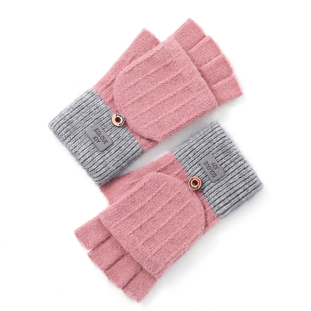 

Cashmere Winter Gloves Cute Warm Windproof Knitted Glove Outdoor Keep Warm Cold Mitten