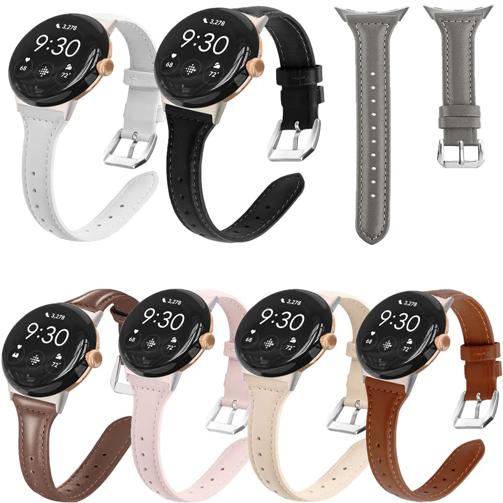Slim & Elegant Genuine Leather Watch Band - Sleek No-Gap Design