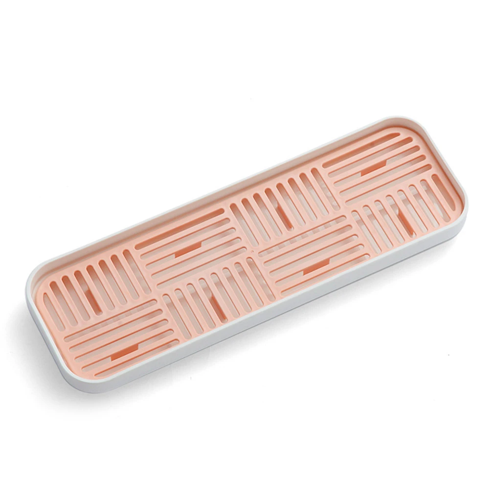 Dish Drying Rack Plastic Drain Tray Sink Kitchen Organizer