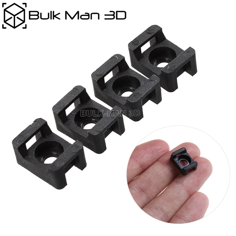 

10pcs/Lot Cable Saddle Cable Tie Holders for the Cables on V-Slot/T-Slot Aluminum Profiles and other Mounting Plates