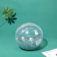 40/60cm Inflatable Glitter Beach Ball Summer Water Ball Sequin Beach Balls for Summer Swimming Pool Party Toys for Kids Adult 2