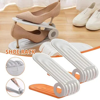 Adjustable Double-Layer Shoe Organizer Rack 1