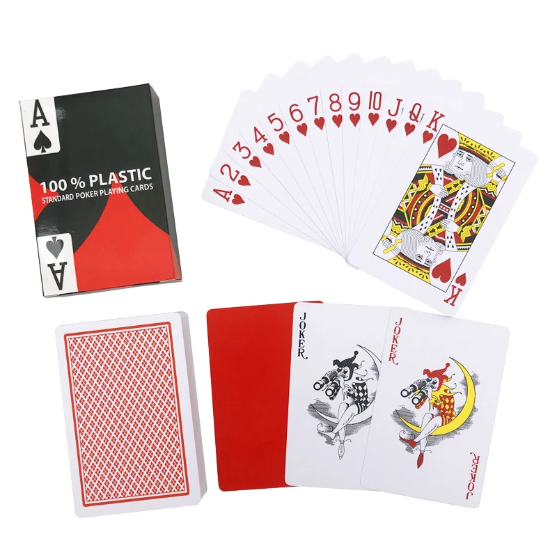 Poker Set 2Pcs/Lots Bridge Poker Set Baccarat Waterproof Wear-resistant Plastic Frost Playing Cards Board Game Texas Hold'em Cards 58*88mm