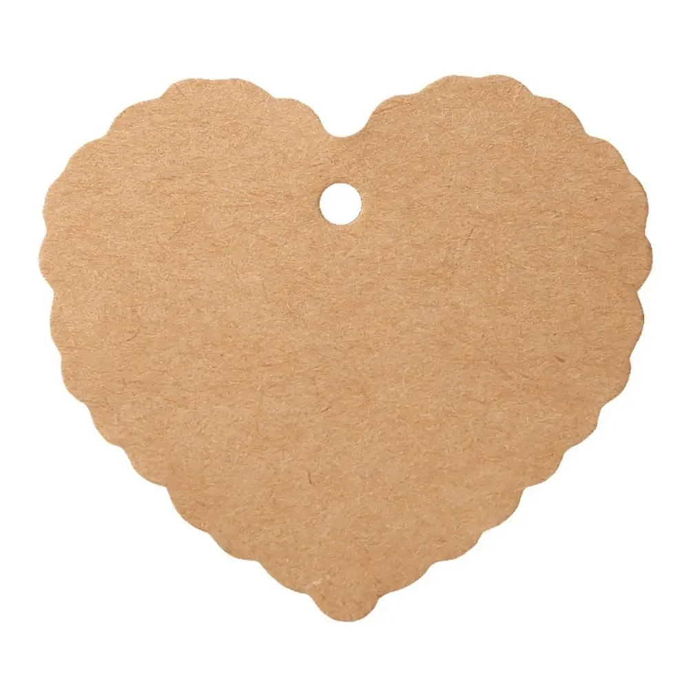 100 Stück herzförmige Karten, leere Karten, Etiketten, handgeschriebene Segen, hängende Dekoration, Handgeschenk, Hängeetikett, Kraftpapier – Detail 6
