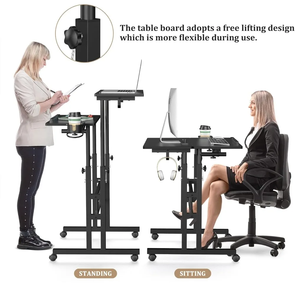 Portable Rolling Standing Desk 6