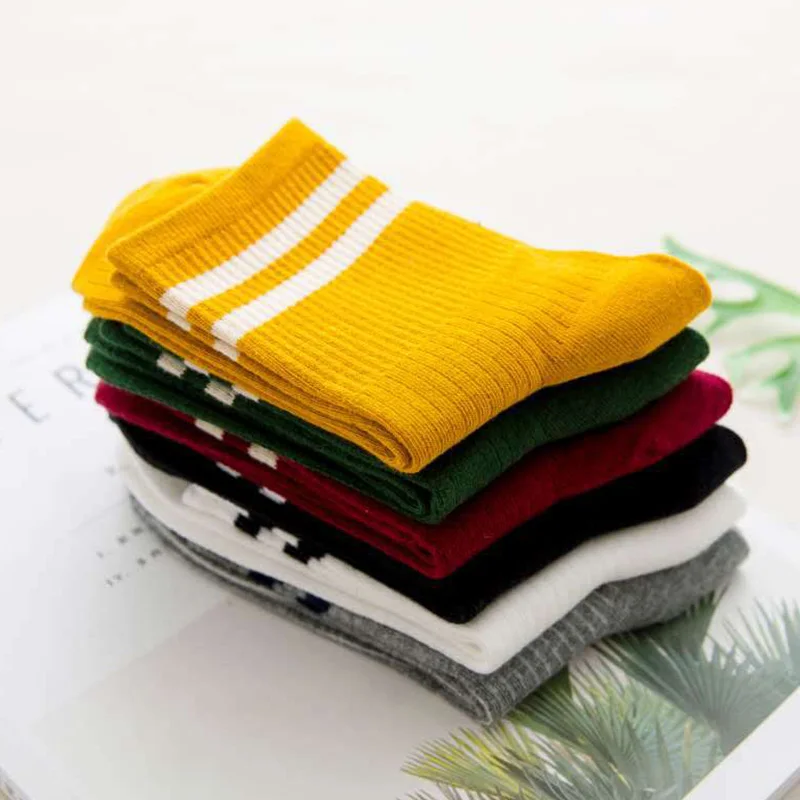 

Cotton Thickness Cute Goodeal Novelty Funny Standard Loose Striped Men Long Socks Fashion Street Couple High-quality Youth Sock