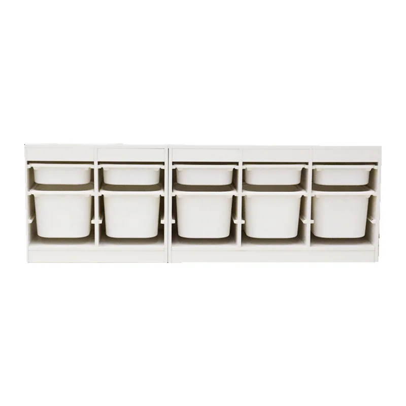Multilayer White Storage Drawer Cabinet For Bedroom Children Toy Books Storage Wood Furniture 3Layers