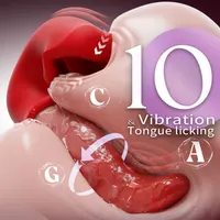 3 IN 1 Zunge Schaukel Tease Vibrator Mund Beißen Klitoris Nippel Stimulator Klitoris G-punkt Vergnügen Werkzeuge Sex Spielzeug für Frauen Paare