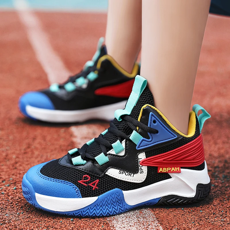 31-40 Comfortable Fashion Youth Children's Outdoor Sport Footwear Boys' And Girls' Shoes School Sports Training Basketball Shoes