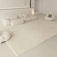 Wabi-sabi Style Carpets for Living Room White Bedroom Decor Plush Carpet Modern Thickened Minimalist Rug Fluffy Soft Bedside Mat 1